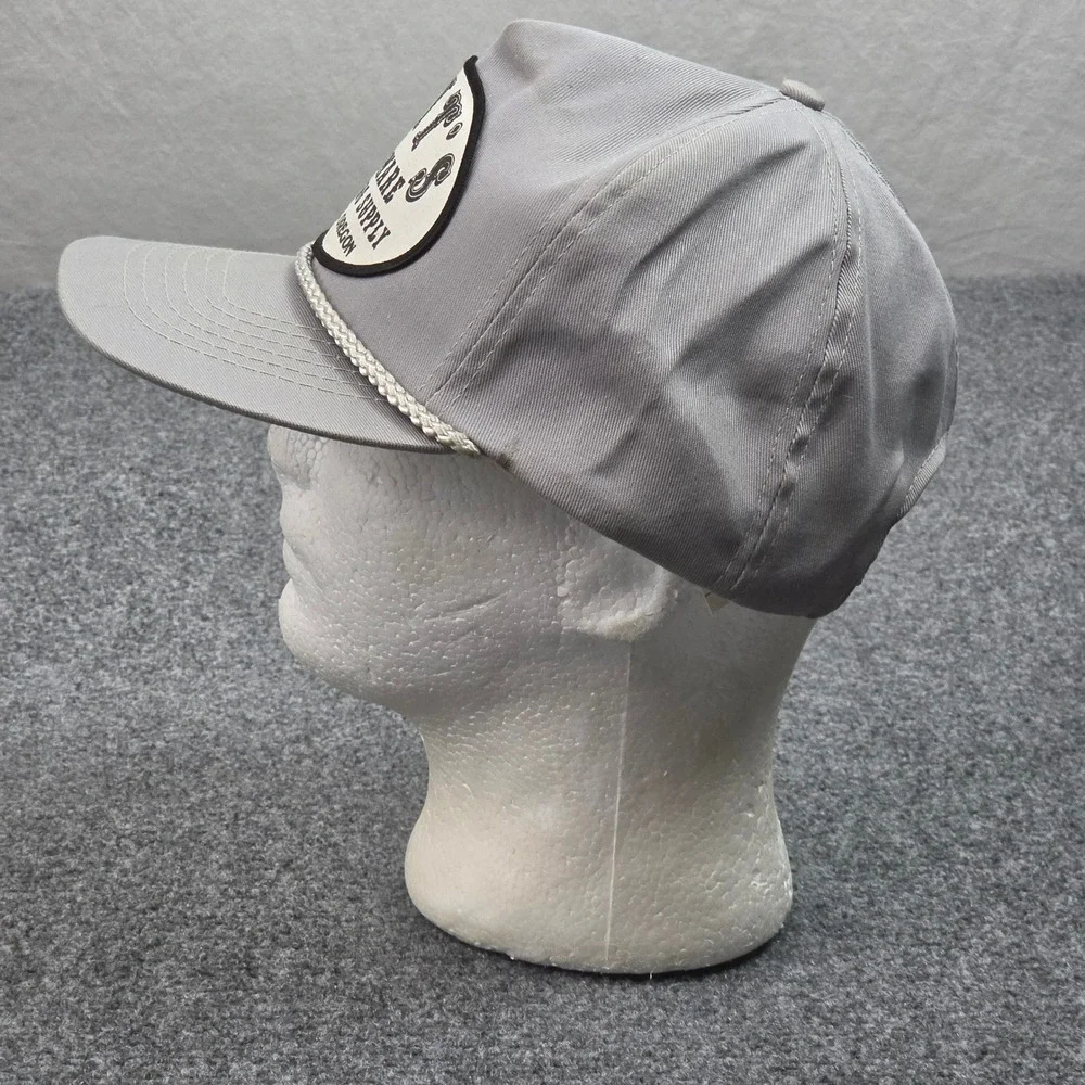 Vintage Sisters Oregon Trucker Hat Gray Rope Hoyts Hardware Patch Cap 90s